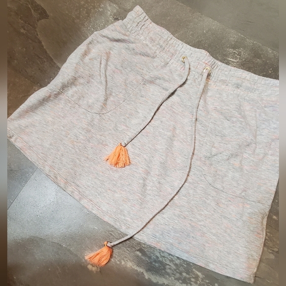 Lilly Pulitzer Zia mini skirt. Heathered grey space dyed, orange, pink. Size XS - Picture 3 of 12